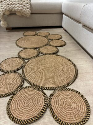 Snake Hasır Jüt Bej Yolluk Halı Kilim – görsel 29