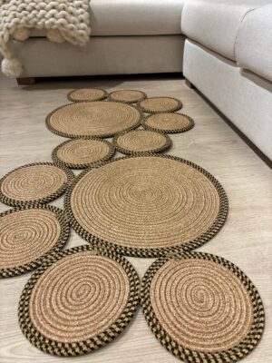 Snake Hasır Jüt Bej Yolluk Halı Kilim – görsel 30