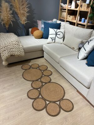 Snake Hasır Jüt Bej Yolluk Halı Kilim – görsel 31