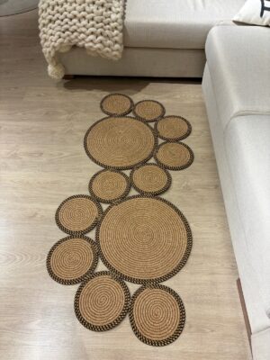 Snake Hasır Jüt Bej Yolluk Halı Kilim – görsel 32