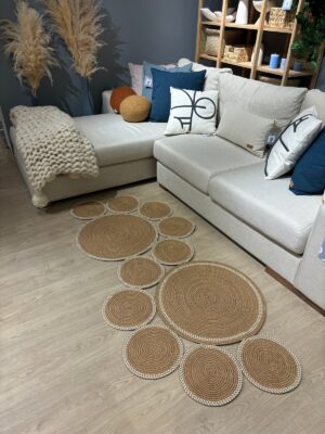 Snake Hasır Jüt Bej Yolluk Halı Kilim – görsel 43