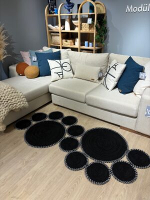 Snake Hasır Jüt Bej Yolluk Halı Kilim – görsel 47