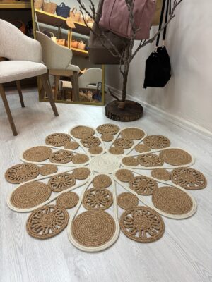 Alternative view of Elora Doğal Hasır Jüt Kilim El Dokuması Özel Tasarım Salon Yatak Odası Koridor Kullanıma Uygun