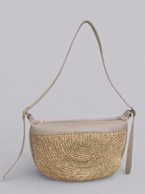 Sola Yumuşak Hafif Halat ve Hakiki Deri Detaylı Özel Tasarım Şık Kadın Omuz Çantası