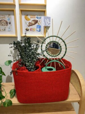 Ekinoks 35x25x25 Dikdörtgen Jüt Hasır Görünümlü Düzenleyici Sepet