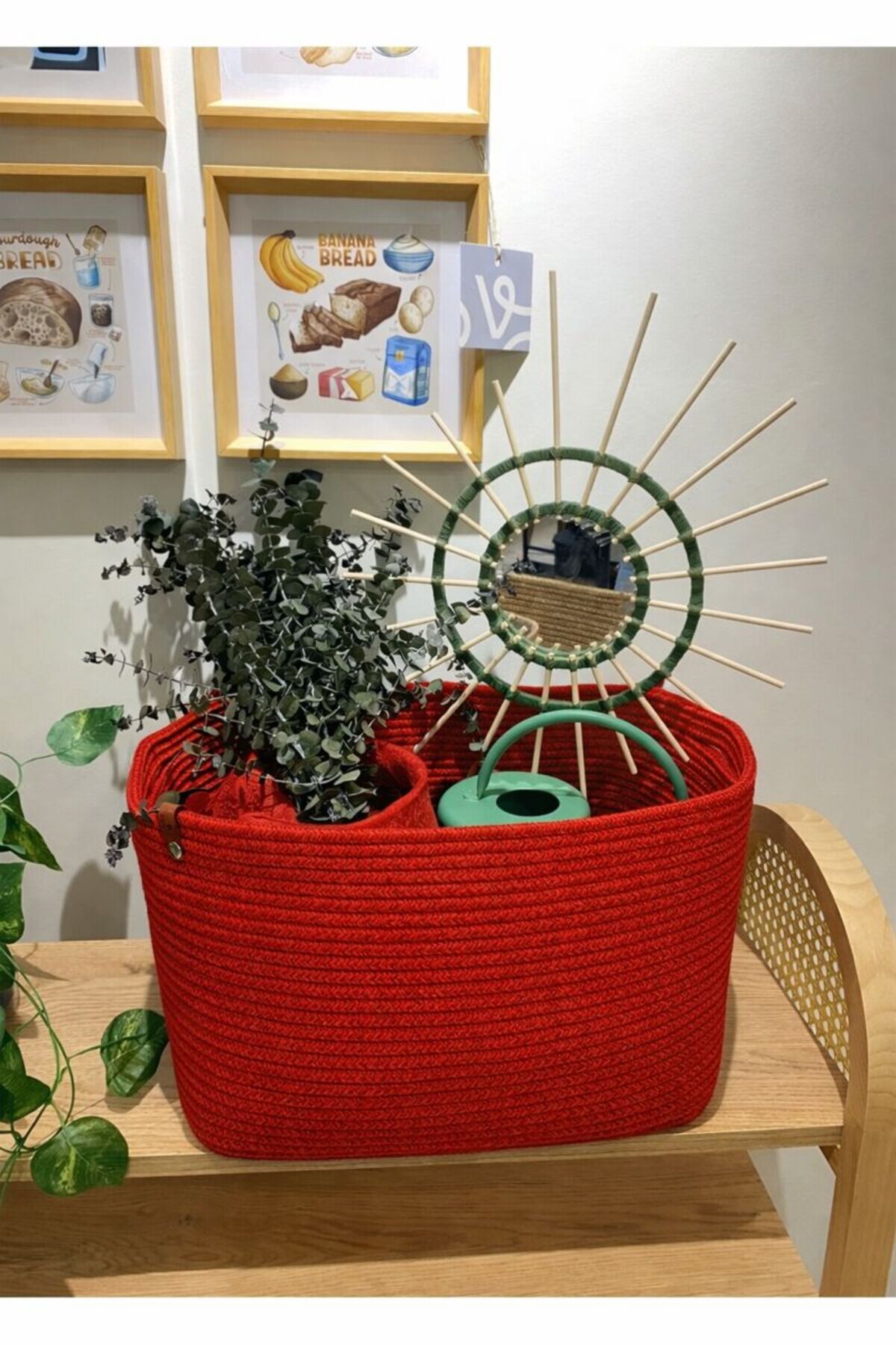 Ekinoks 35x25x25 Dikdörtgen Jüt Hasır Görünümlü Düzenleyici Sepet