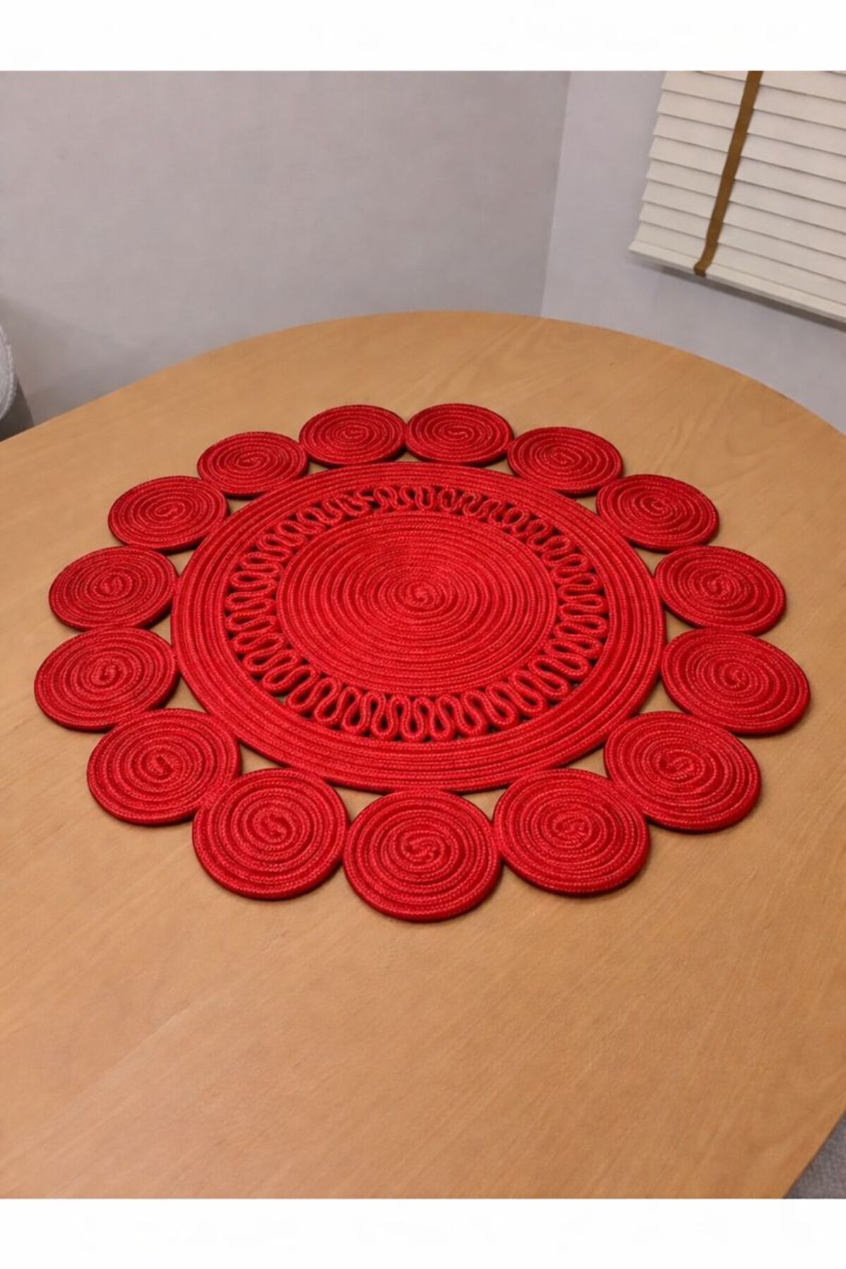 Tadpole Hasır Jüt Yuvarlak Runner 60x60