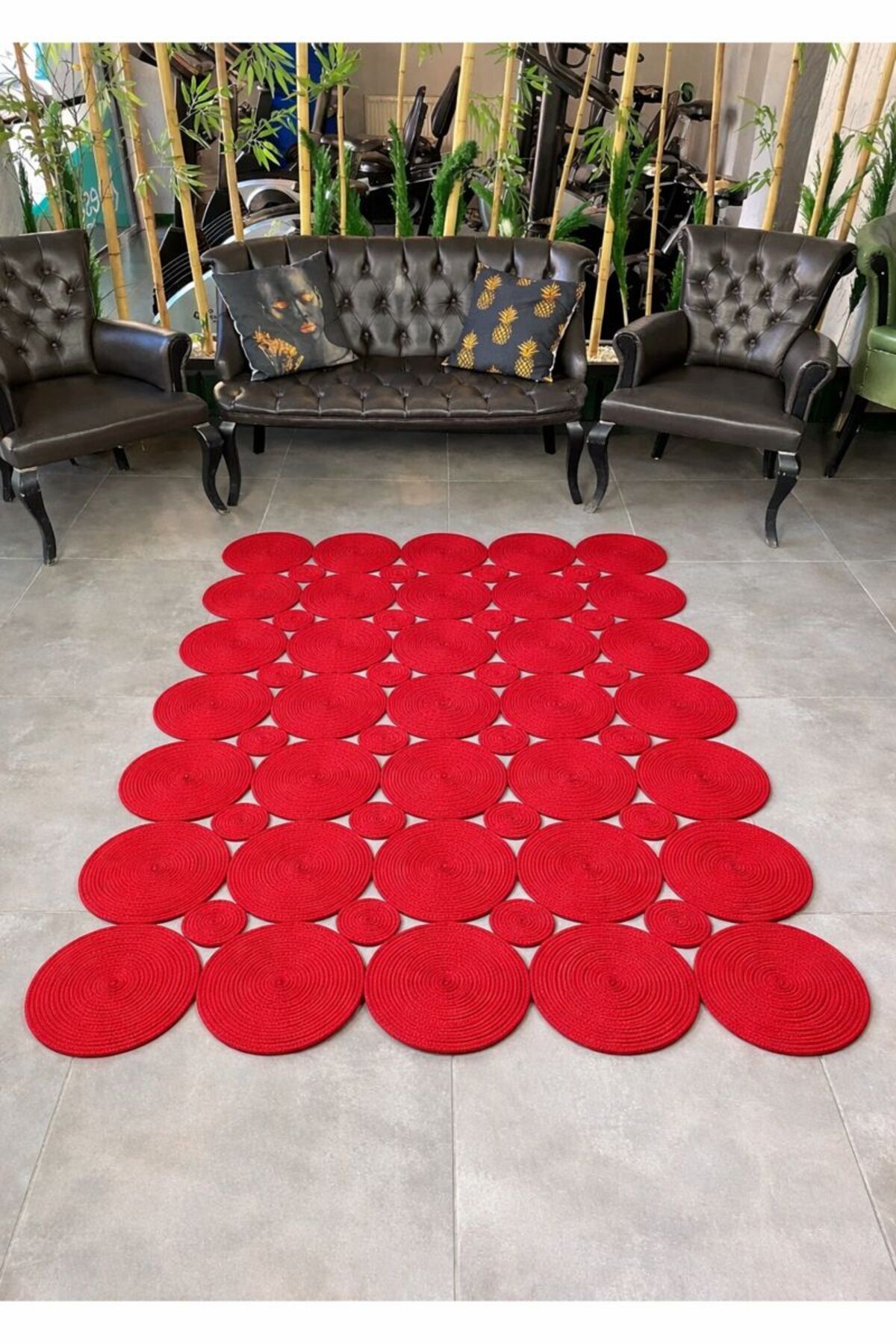 Blackthorn Dikdörtgen Jüt Siyah Kilim