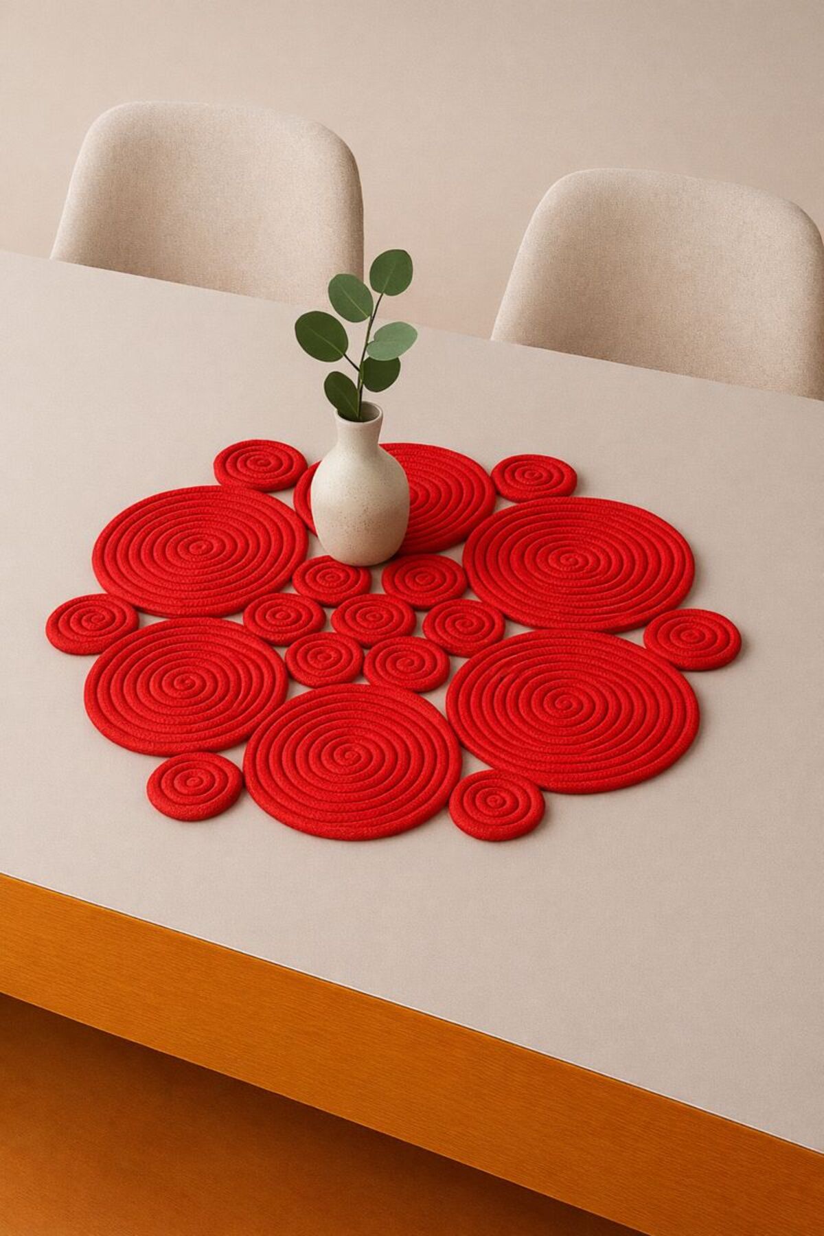 Alternative view of Mercury Hasır Jüt Yuvarlak Runner 65x65