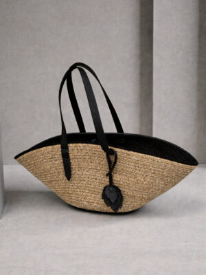 Maris Ekstra Hafif Halat Örgü Hasır Çanta Hakiki Deri Detaylı Kadın El ve Omuz Çantası