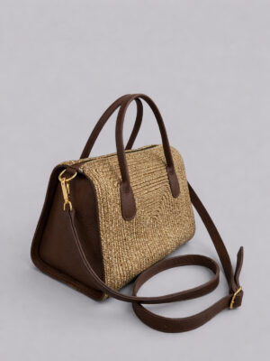 Corda Ekstra Hafif Halat Örgü Hakiki Deri Detaylı Kadın El ve Omuz Çantası