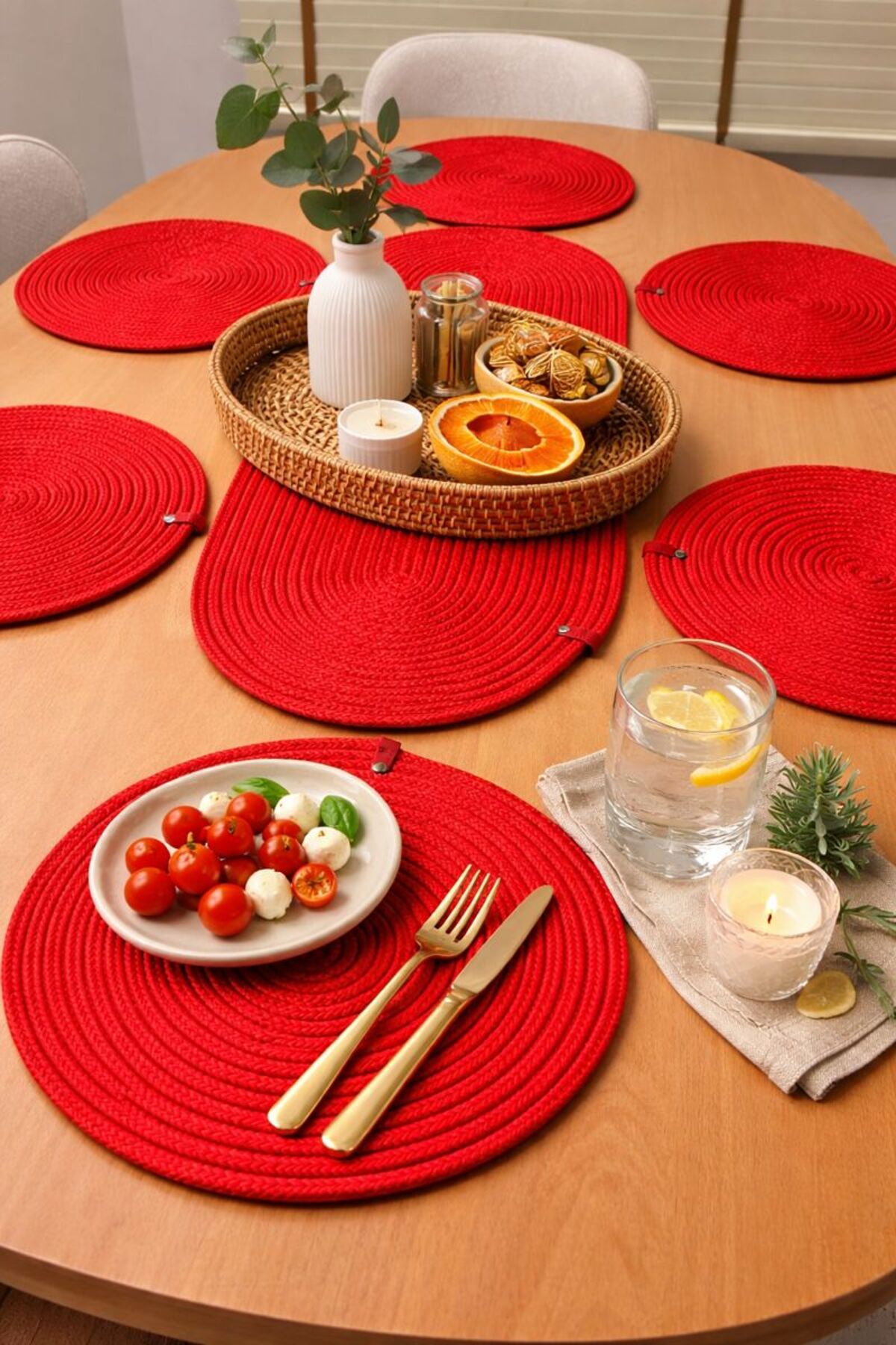 Herakles 6 adet Supla+Runner Set 33 cm -Amerikan Servis Hasır