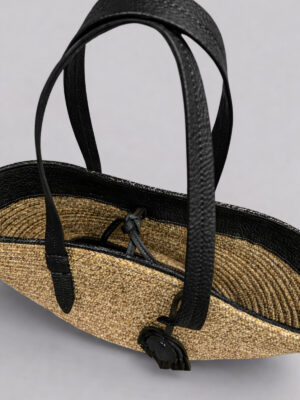 Alternative view of Maris Ekstra Hafif Halat Örgü Hasır Çanta Hakiki Deri Detaylı Kadın El ve Omuz Çantası