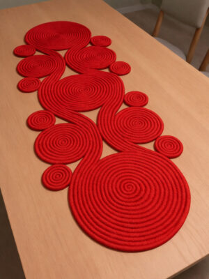 Ahenk Jüt Hasır Görünümlü Runner 40x110, Özel Tasarım Masa Örtüsü, Jüt Ranır, jüt