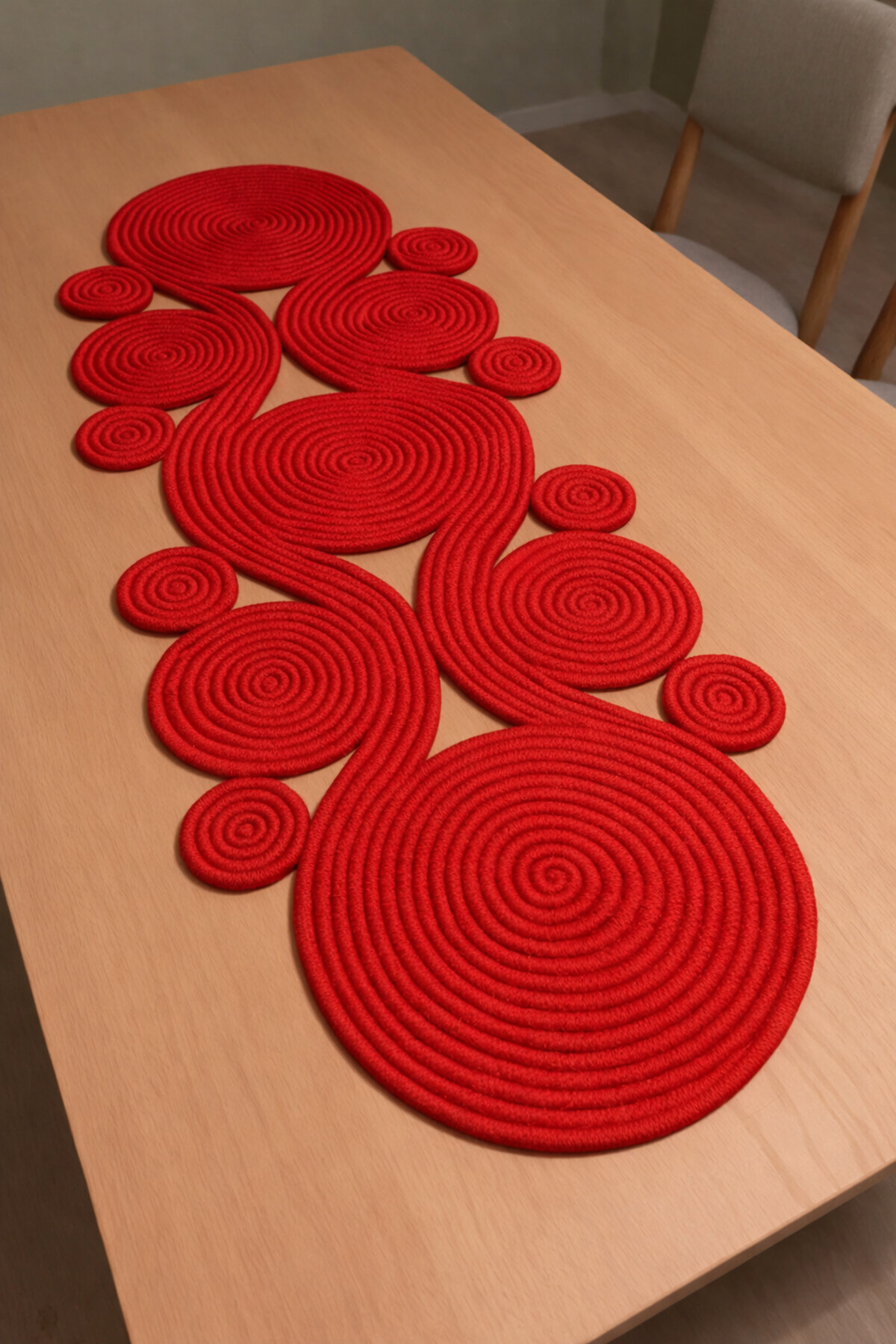 Ahenk Jüt Hasır Görünümlü Runner 40x110, Özel Tasarım Masa Örtüsü, Jüt Ranır, jüt