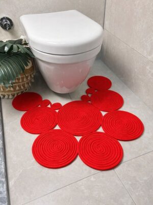 Alternative view of Sakura Jüt, Hasır, Paspas, Banyo Paspası, Klozet Önü Paspası, Klozet Paspas, Çift Taraflı