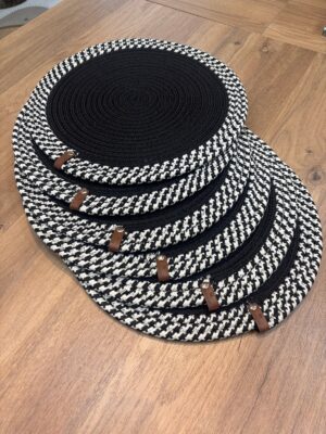 Alternative view of Herakles 6 Adet Hasır Supla / Amerikan Servis Lux Sunum Şeritli Tabak Altlığı