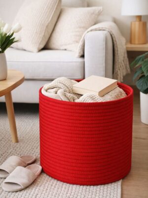 Amaterasu Halat Sepet – 40x30 cm – Dekoratif & Çok Amaçlı Organizer Kendinden Saplı, Çocuk O. Salon