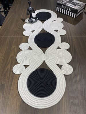 Jüt runner 40x110 cm hasır görünümlü masa örtüsü, MaVaux el yapımı