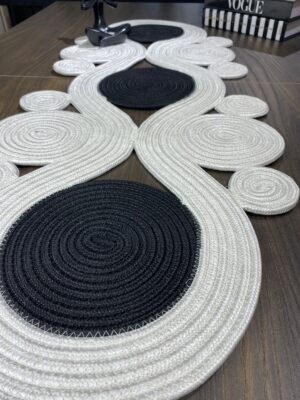 Jüt runner 40x110 cm hasır görünümlü masa örtüsü, MaVaux el yapımı