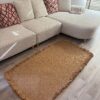 Nil Serisi doğal halat kilim bej renk püsküllü modern salon yer kilimi