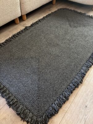 Nil Serisi doğal halat kilim bej renk püsküllü modern salon yer kilimi