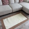 Puffy yumuşak dokulu kilim halısı hasır kenarlı detay