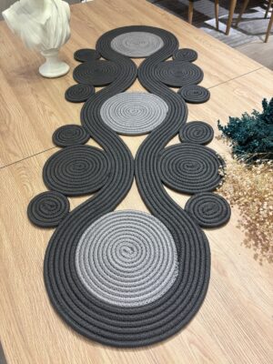 Jüt runner 40x110 cm hasır görünümlü masa örtüsü, MaVaux el yapımı