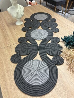 Jüt runner 40x110 cm hasır görünümlü masa örtüsü, MaVaux el yapımı