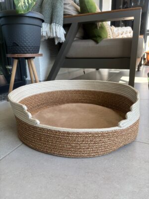 Pawly 55×55 cm Peluş İç Yüzeyli Evcil Hayvan Yatağı – Kaymaz Tabanlı Kedi & Küçük Irk Köpek Yatağı Medium – görsel 7