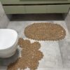 Flow 2'li Banyo Paspas Takımı doğal halat klozet ve lavabo önü paspas