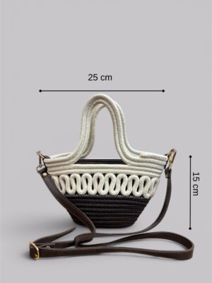 Siena Mini Kadın Çantası – Deri Yavrulu El Yapımı Hasır Dokulu Omuz ve El Çantası – görsel 49