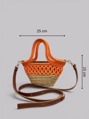 Siena Mini Kadın Çantası – Deri Yavrulu El Yapımı Hasır Dokulu Omuz ve El Çantası – görsel 56