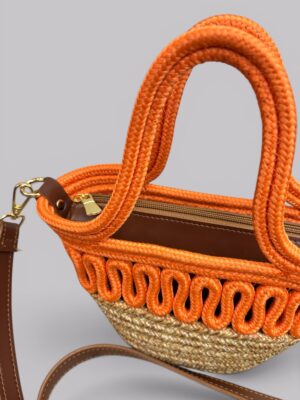 Siena Mini Kadın Çantası – Deri Yavrulu El Yapımı Hasır Dokulu Omuz ve El Çantası – görsel 58