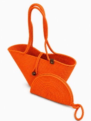 Rio Havana Omuz Çantası + Moss Clutch 2’li Kadın Hasır Omuz Çantası ve Fermuarlı El Çantası Seti Plaj, Günlük – görsel 11