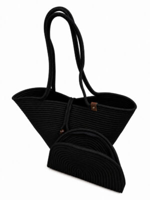 Rio Havana Omuz Çantası + Moss Clutch 2’li Kadın Hasır Omuz Çantası ve Fermuarlı El Çantası Seti Plaj, Günlük – görsel 25