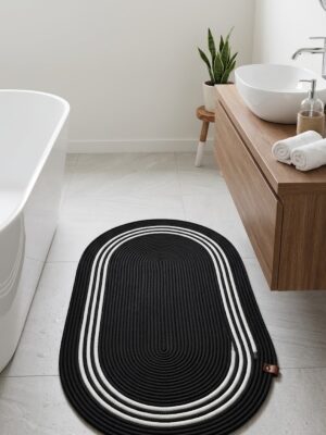 ARVEN Jüt, Hasır Desenli Kapı Önü, Çizgili Paspas, Banyo Paspası, Balkon Paspası Hasır Halı, jüt Paspas – görsel 24