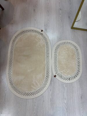 Nerissa 2'li Peluşlu Banyo Paspas Seti Yuvarlak ve Oval Paspas Takımları, Kaymaz Tabanlı, Yumuşak Dokulu, Şık ve Dekoratif Banyo Halısı, Modern Tasarım - Görsel 41