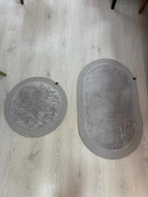 Nerissa 2'li Peluşlu Banyo Paspas Seti Yuvarlak ve Oval Paspas Takımları, Kaymaz Tabanlı, Yumuşak Dokulu, Şık ve Dekoratif Banyo Halısı, Modern Tasarım - Görsel 51