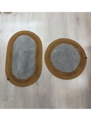 Nerissa 2'li Peluşlu Banyo Paspas Seti Yuvarlak ve Oval Paspas Takımları, Kaymaz Tabanlı, Yumuşak Dokulu, Şık ve Dekoratif Banyo Halısı, Modern Tasarım - Görsel 55