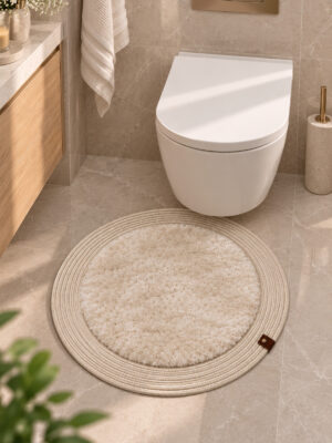 Nerissa 2'li Peluşlu Banyo Paspas Seti Yuvarlak ve Oval Paspas Takımları, Kaymaz Tabanlı, Yumuşak Dokulu, Şık ve Dekoratif Banyo Halısı, Modern Tasarım - Görsel 60