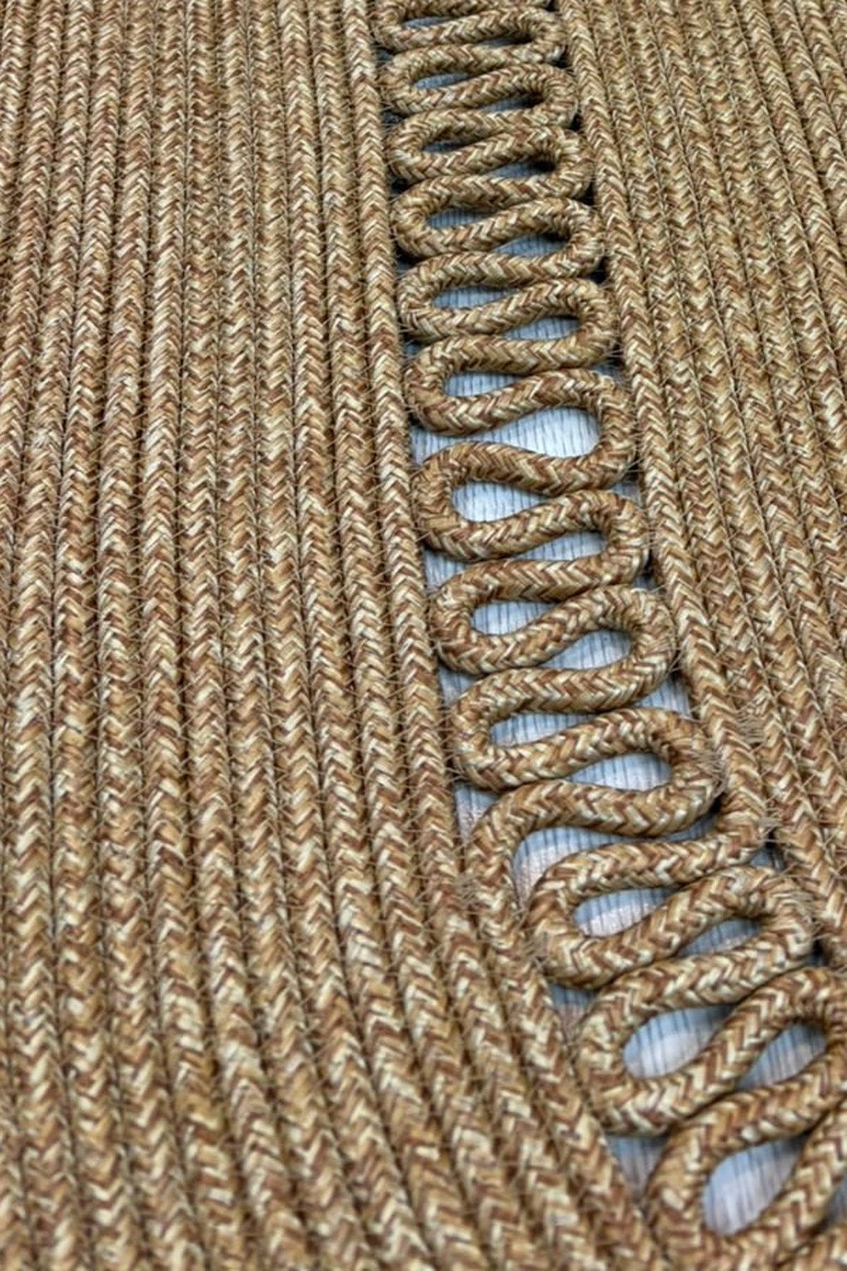 Arenza Doğal Hasır Jüt Halat Yuvarlak Kilim El Örgüsü Dekoratif Halı Salon Oturma Odası Yatak Odası Antre Balkon Bohem Jüt Görünümlü Modern Tasarım - Görsel 38