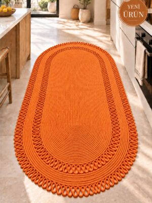 Alessa Doğal Oval Hasır Jüt Kilim Oval Dekoratif Örgü Kilim – Modern Bohem Tasarım, Şık ve Doğal Görünüm, Salon, Mutfak ve Antre Kullanımı Desenli, Dekoratif, Kilim, Salon Çeyizlik, Hediyelik - Görsel 13