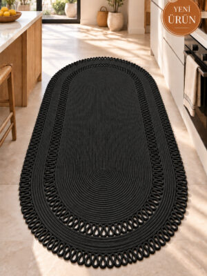 Alessa Doğal Oval Hasır Jüt Kilim Oval Dekoratif Örgü Kilim – Modern Bohem Tasarım, Şık ve Doğal Görünüm, Salon, Mutfak ve Antre Kullanımı Desenli, Dekoratif, Kilim, Salon Çeyizlik, Hediyelik - Görsel 17