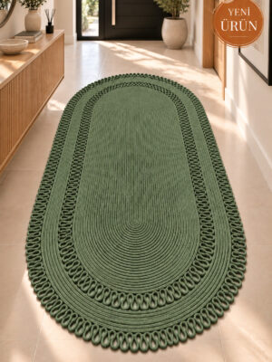 Alessa Doğal Oval Hasır Jüt Kilim Oval Dekoratif Örgü Kilim – Modern Bohem Tasarım, Şık ve Doğal Görünüm, Salon, Mutfak ve Antre Kullanımı Desenli, Dekoratif, Kilim, Salon Çeyizlik, Hediyelik - Görsel 21