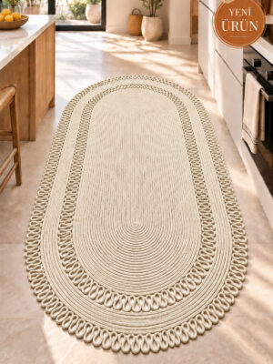 Alessa Doğal Oval Hasır Jüt Kilim Oval Dekoratif Örgü Kilim – Modern Bohem Tasarım, Şık ve Doğal Görünüm, Salon, Mutfak ve Antre Kullanımı Desenli, Dekoratif, Kilim, Salon Çeyizlik, Hediyelik - Görsel 29