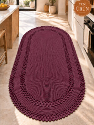 Alessa Doğal Oval Hasır Jüt Kilim Oval Dekoratif Örgü Kilim – Modern Bohem Tasarım, Şık ve Doğal Görünüm, Salon, Mutfak ve Antre Kullanımı Desenli, Dekoratif, Kilim, Salon Çeyizlik, Hediyelik - Görsel 33
