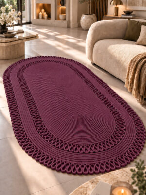 Alessa Doğal Oval Hasır Jüt Kilim Oval Dekoratif Örgü Kilim – Modern Bohem Tasarım, Şık ve Doğal Görünüm, Salon, Mutfak ve Antre Kullanımı Desenli, Dekoratif, Kilim, Salon Çeyizlik, Hediyelik - Görsel 35