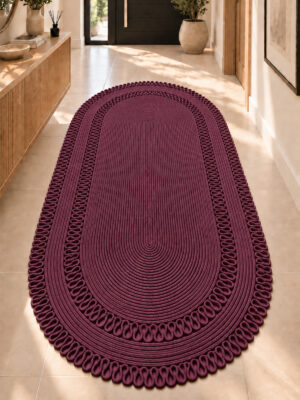 Alessa Doğal Oval Hasır Jüt Kilim Oval Dekoratif Örgü Kilim – Modern Bohem Tasarım, Şık ve Doğal Görünüm, Salon, Mutfak ve Antre Kullanımı Desenli, Dekoratif, Kilim, Salon Çeyizlik, Hediyelik - Görsel 36