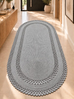 Alessa Doğal Oval Hasır Jüt Kilim Oval Dekoratif Örgü Kilim – Modern Bohem Tasarım, Şık ve Doğal Görünüm, Salon, Mutfak ve Antre Kullanımı Desenli, Dekoratif, Kilim, Salon Çeyizlik, Hediyelik - Görsel 44